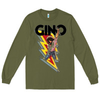 Army Green Gino time basketball Long Sleeve Tee - DesignPulse
