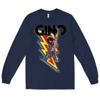 Navy Gino time basketball Long Sleeve Tee - DesignPulse