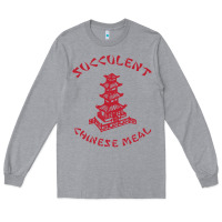 Heather Grey SUCCULENT CHINESE MEAL CHINESE TAKE OUT TAKE AWAY Long Sleeve Tee - DesignPulse