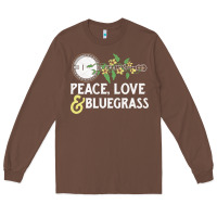 Peace , Love & Bluegrass   Banjo Nature Vines Illu Long Sleeve Tee | Teevron