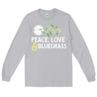 Moon Dust peace , love & bluegrass   banjo nature vines illu Long Sleeve Tee - DesignPulse