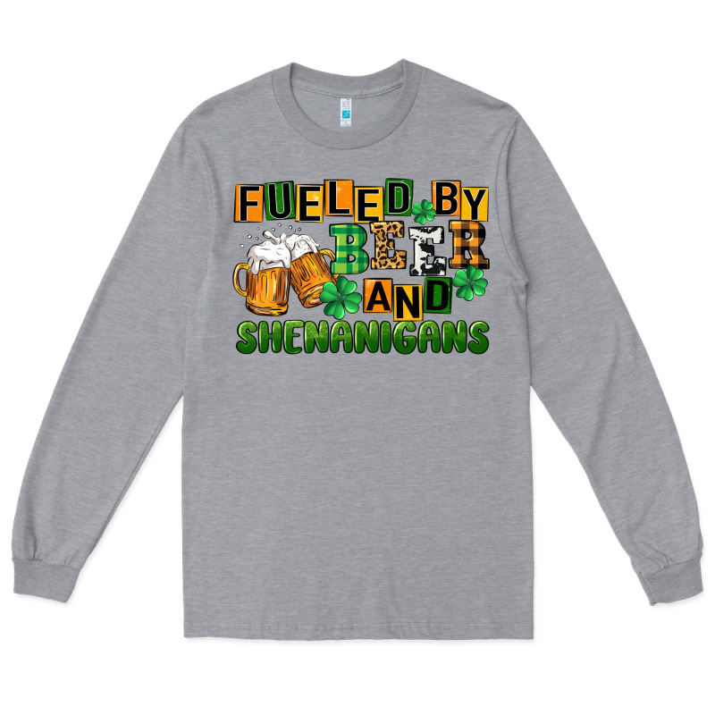 Fueled By Beer And Shenanigans Long Sleeve Tee by CowGirlArtShop | Teevron