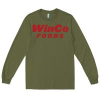 Army Green winco foods american supermarket Long Sleeve Tee - DesignPulse