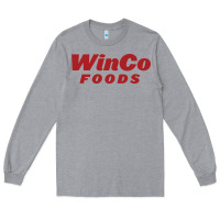 Heather Grey winco foods american supermarket Long Sleeve Tee - DesignPulse