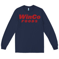 Navy winco foods american supermarket Long Sleeve Tee - DesignPulse