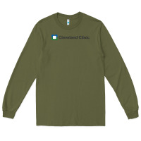Army Green Cleveland clinic Long Sleeve Tee - DesignPulse