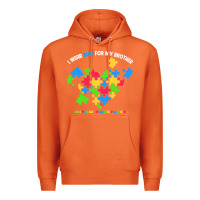 Carrot Wear Blue For My Brother Autism Premium Hoodie - CowhideDigitalArt