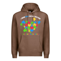 Chestnut Wear Blue For My Brother Autism Premium Hoodie - CowhideDigitalArt