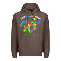 Coffee Wear Blue For My Brother Autism Premium Hoodie - CowhideDigitalArt