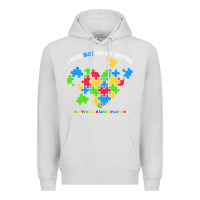 Dove Grey Wear Blue For My Brother Autism Premium Hoodie - CowhideDigitalArt