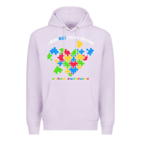 Lilac Wear Blue For My Brother Autism Premium Hoodie - CowhideDigitalArt