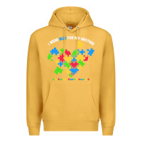 Mustard Wear Blue For My Brother Autism Premium Hoodie - CowhideDigitalArt