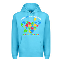 Ocean Blue Wear Blue For My Brother Autism Premium Hoodie - CowhideDigitalArt