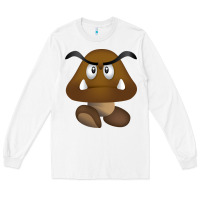 White goomba Long Sleeve Tee - DesignPulse