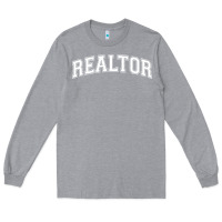 Heather Grey realtor Long Sleeve Tee - DesignPulse