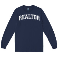 Navy realtor Long Sleeve Tee - DesignPulse