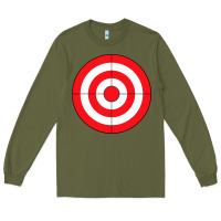 Army Green bulls eye target lazy diy halloween costume darts shooting t shirt Long Sleeve Tee - DesignPulse
