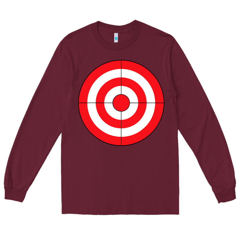 Bulls Eye Target Lazy Diy Halloween Costume Darts Shooting T Shirt Long Sleeve Tee by DesignPulse | Teevron