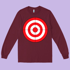 Bulls Eye Target Lazy Diy Halloween Costume Darts Shooting T Shirt Long Sleeve Tee Designed By Designpulse