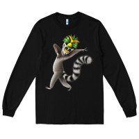 Black All Hail King Julien Long Sleeve Tee - DesignPulse