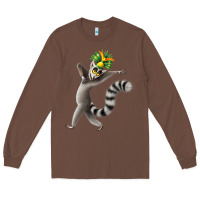 Chestnut All Hail King Julien Long Sleeve Tee - DesignPulse