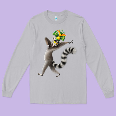 All Hail King Julien Long Sleeve Tee Designed By Designpulse