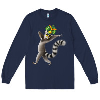 Navy All Hail King Julien Long Sleeve Tee - DesignPulse