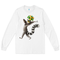 White All Hail King Julien Long Sleeve Tee - DesignPulse