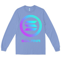 Colony Blue solana crypto sol coin blockchain decentralized application long sleev Long Sleeve Tee - DesignPulse