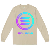 Mushroom solana crypto sol coin blockchain decentralized application long sleev Long Sleeve Tee - DesignPulse