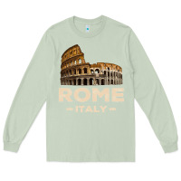 Matcha Cool Vintage Roma Italia Colosseum Souvenirs, Rome Italy Pullover Hood Long Sleeve Tee - DesignPulse