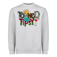 Heather Grey Tanned And Tipsy Heavyweight Sweatshirt - CowhideDigitalArt