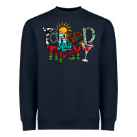 Navy Tanned And Tipsy Heavyweight Sweatshirt - CowhideDigitalArt