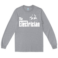 Heather Grey the electrician the godfather parody design hipste Long Sleeve Tee - PixelWave