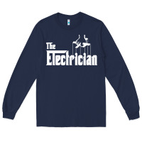 Navy the electrician the godfather parody design hipste Long Sleeve Tee - PixelWave