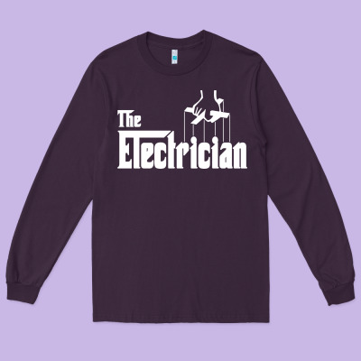 The Electrician The Godfather Parody Design Hipste Long Sleeve Tee Designed By Pixelwave