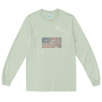 Matcha Bar Harbor Maine USA American Flag Established ME Vintage Long Sleeve Tee - PixelWave