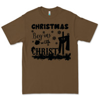 Cacao Christmas Begins With Christ Premium Tee - Bettercallsaul