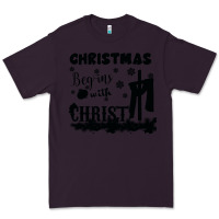 Plum Christmas Begins With Christ Premium Tee - Bettercallsaul