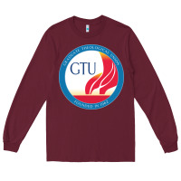 Burgundy graduate, theological, education (GTU) Long Sleeve Tee - PixelWave