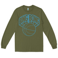 Army Green bing bong vintage distressed Long Sleeve Tee - PixelWave