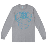 Heather Grey bing bong vintage distressed Long Sleeve Tee - PixelWave
