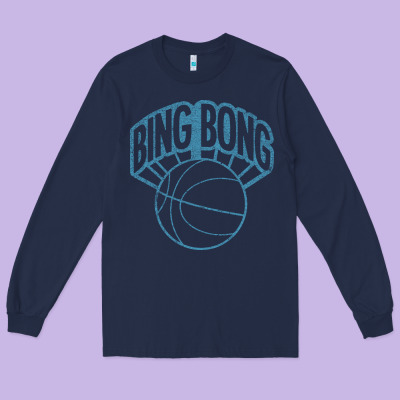 Bing Bong Vintage Distressed Long Sleeve Tee Designed By Pixelwave