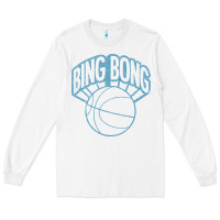 White bing bong vintage distressed Long Sleeve Tee - PixelWave