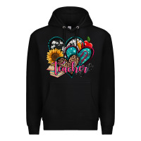 Black teacher hearts Premium Hoodie - Jasminsmagicworld