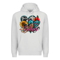 Dove Grey teacher hearts Premium Hoodie - Jasminsmagicworld