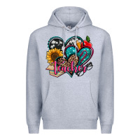 Heather Grey teacher hearts Premium Hoodie - Jasminsmagicworld