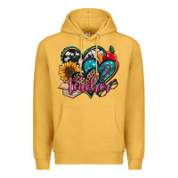 Mustard teacher hearts Premium Hoodie - Jasminsmagicworld