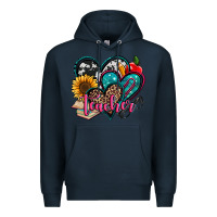 Navy teacher hearts Premium Hoodie - Jasminsmagicworld