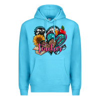 Ocean Blue teacher hearts Premium Hoodie - Jasminsmagicworld
